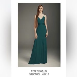 Vera Wang V-Neck Bridesmaid’s Dress in Gem - David’s Bridal